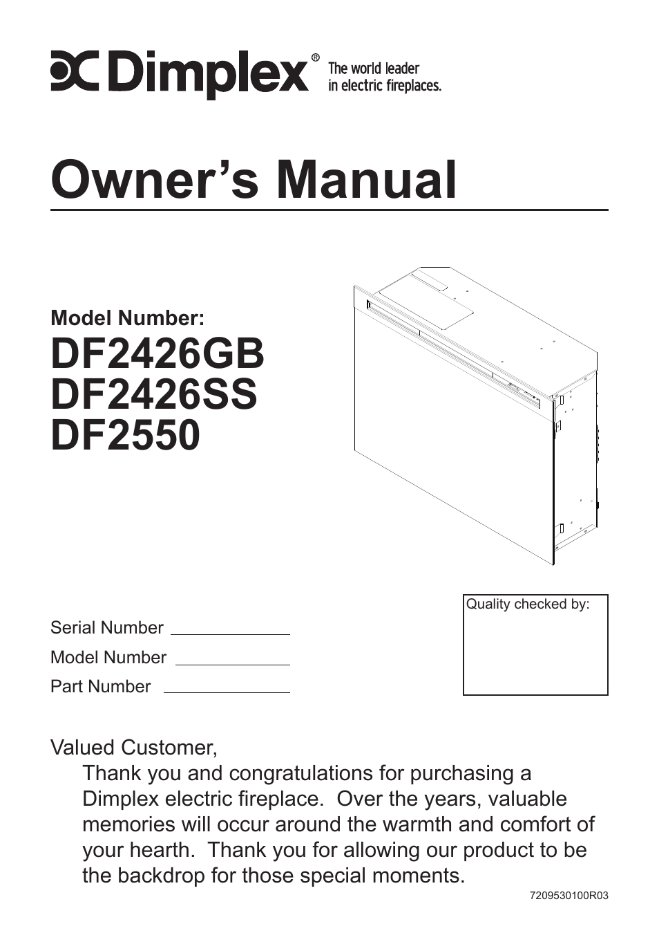 Dimplex DF2426GB User Manual | 17 pages