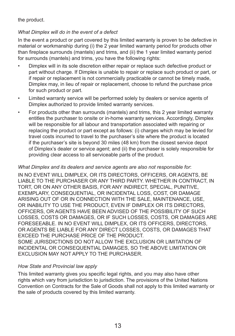 Dimplex DF2426GB User Manual | Page 16 / 17