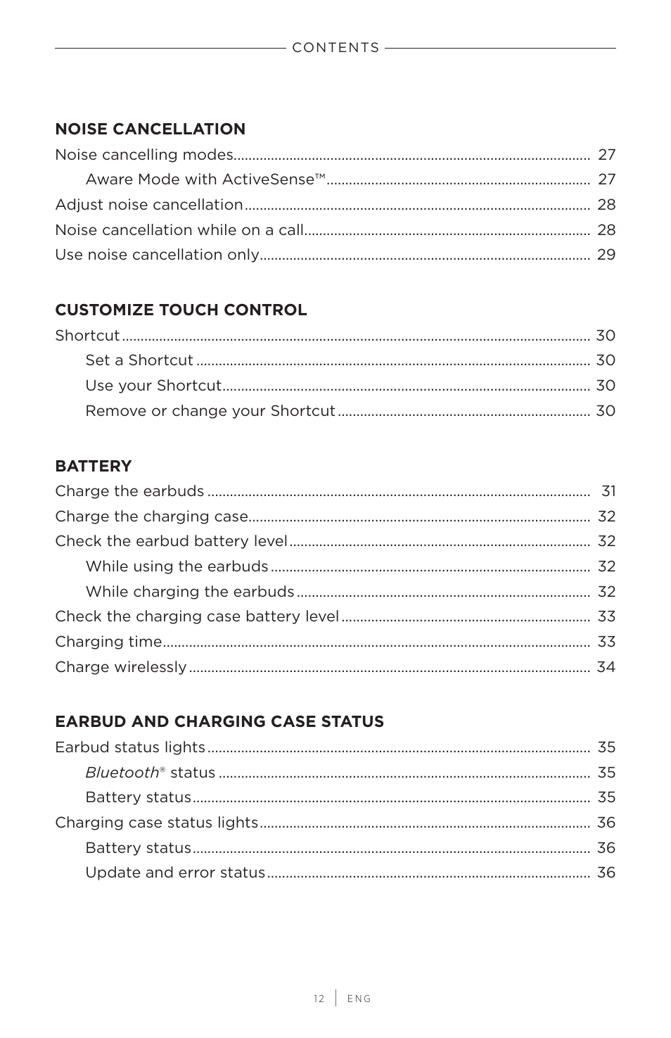 Bose QuietComfort Earbuds II Noise-Canceling True Wireless In-Ear Headphones (Triple Black) User Manual | Page 12 / 49