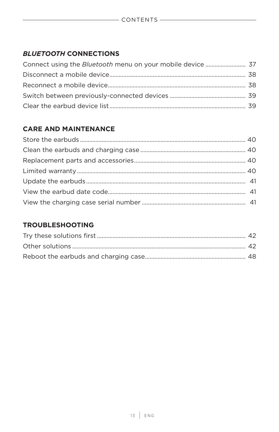 Bose QuietComfort Earbuds II Noise-Canceling True Wireless In-Ear Headphones (Triple Black) User Manual | Page 13 / 49