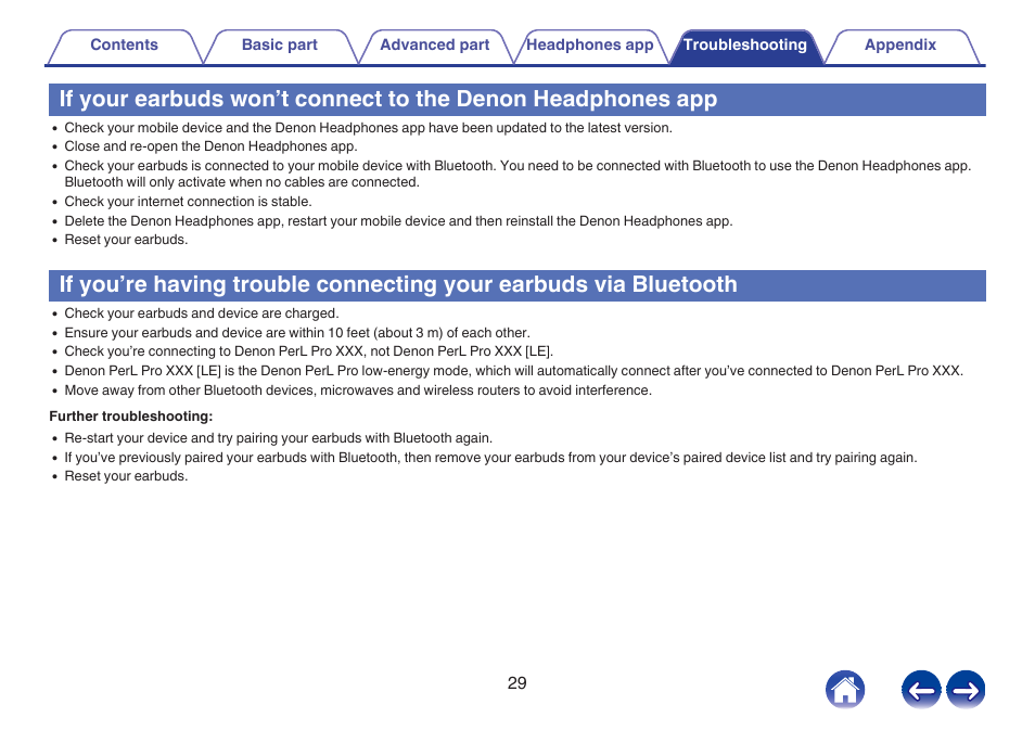 Denon PerL Pro True-Wireless Earbuds User Manual | Page 29 / 35