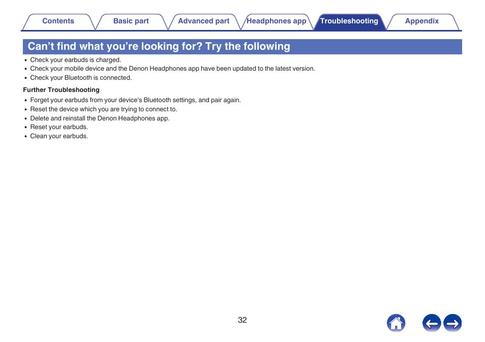 Denon PerL Pro True-Wireless Earbuds User Manual | Page 32 / 35
