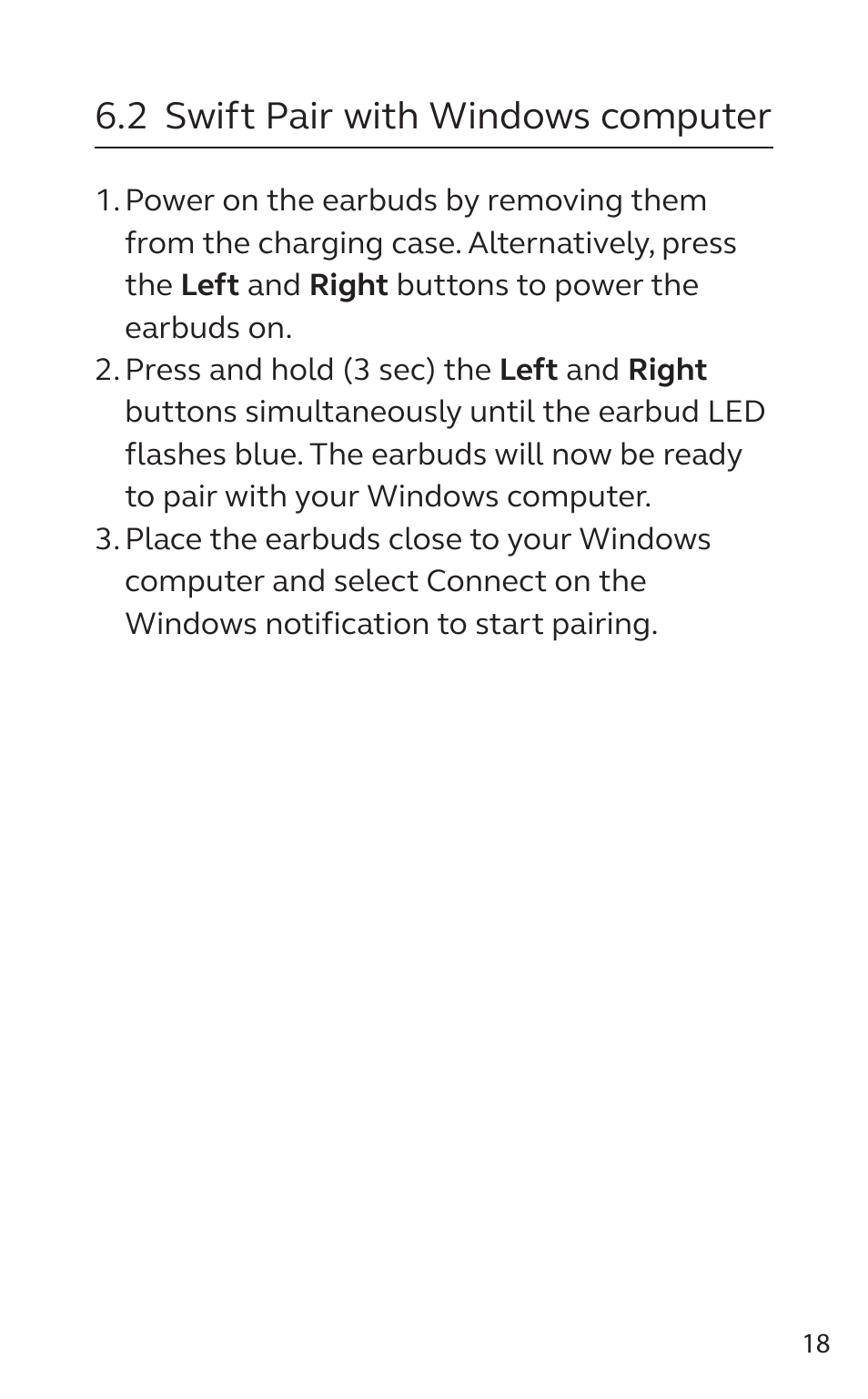 2 swift pair with windows computer | Jabra Elite 5 Earbuds (Canada, Gold/Beige) User Manual | Page 18 / 37