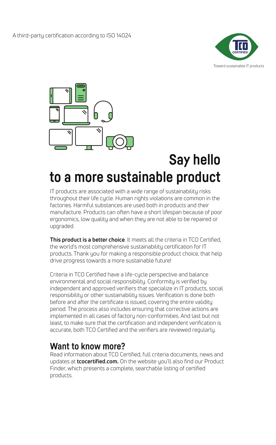 Say hello to a more sustainable product, Want to know more | Jabra Elite 5 Earbuds (Canada, Gold/Beige) User Manual | Page 2 / 37