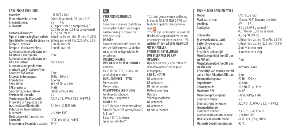 JBL Live Free 2 TWS Noise-Canceling True Wireless In-Ear Headphones (Black) User Manual | Page 25 / 42