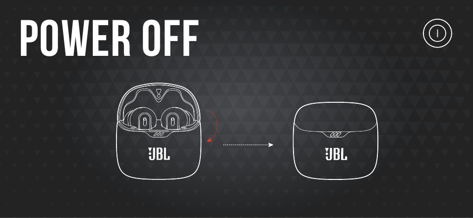 Manual setup, Power off | JBL Tune Flex True Wireless Noise-Cancelling Earbuds (Blue) User Manual | Page 10 / 36