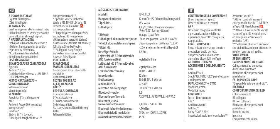 JBL Tune Flex True Wireless Noise-Cancelling Earbuds (Blue) User Manual | Page 20 / 36