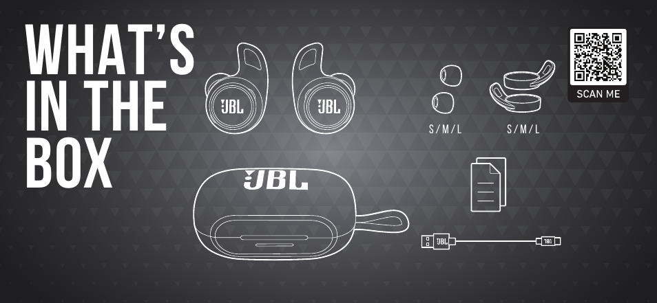 What’s in the box | JBL Reflect Aero Noise-Canceling True Wireless In-Ear Headphones (Black) User Manual | Page 3 / 44