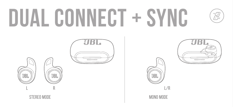 Dual connect + sync, Multi-point connection | JBL Reflect Aero Noise-Canceling True Wireless In-Ear Headphones (Black) User Manual | Page 8 / 44