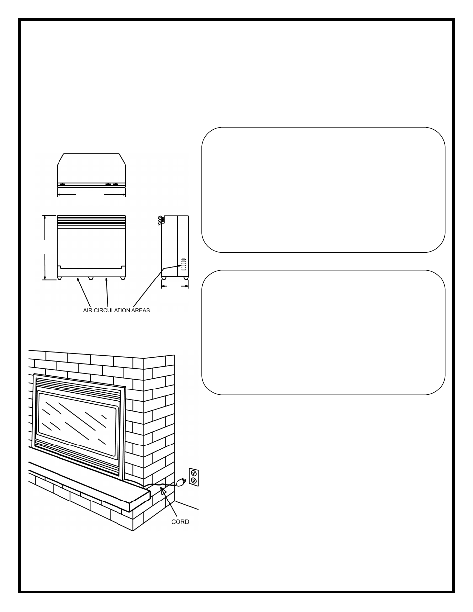 Site selection and preparation, Caution | Dimplex EF3003-230 User Manual | Page 6 / 16