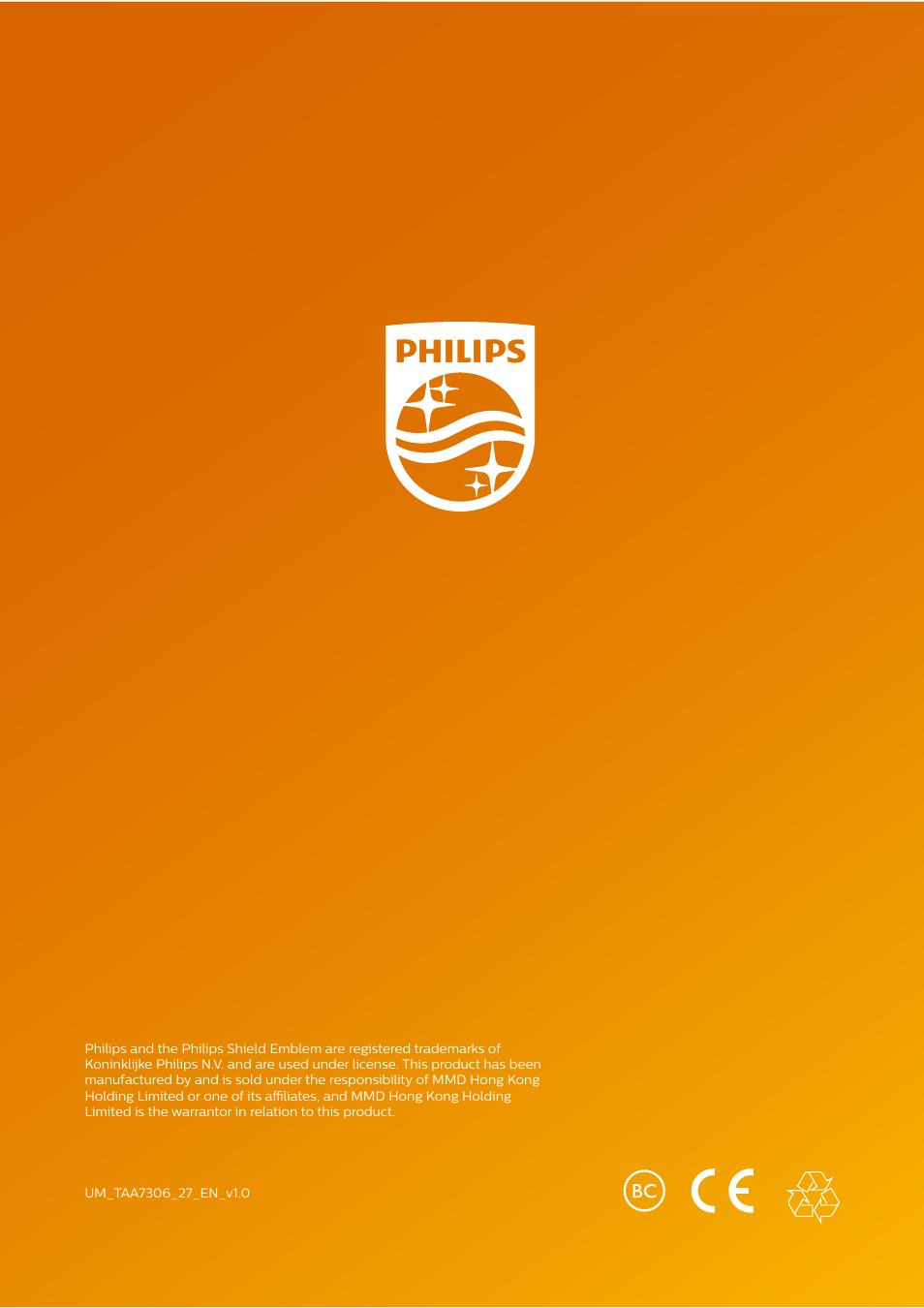 Philips A7306 True Wireless In-Ear Sport Headphones User Manual | Page 17 / 17