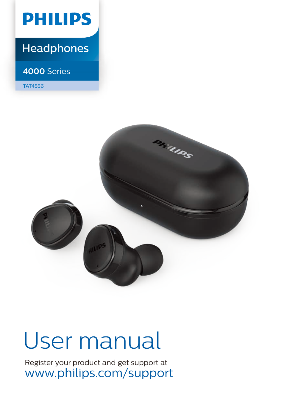 Philips True Wireless Active Noise-Canceling In-Ear Headphones (Black) User Manual | 17 pages