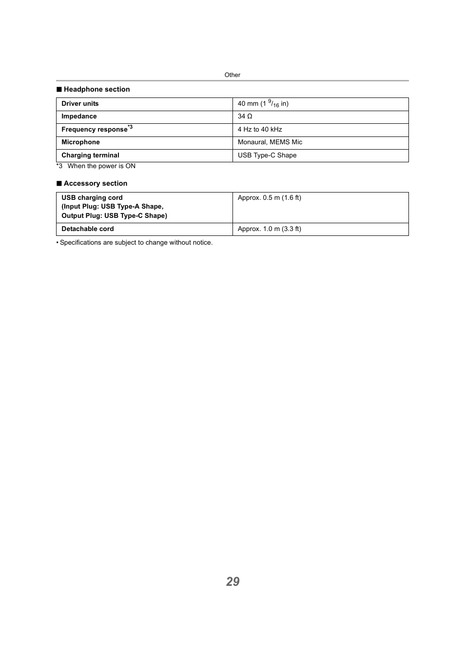 Technics EAH-A800 Noise-Canceling Wireless Over-Ear Headphones (Black) User Manual | Page 29 / 33