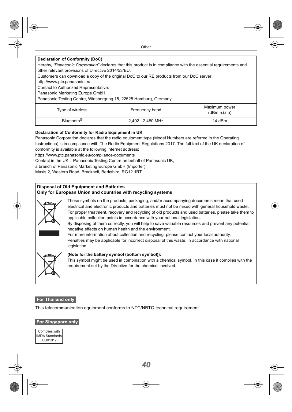 Technics EAH-AZ40 True Wireless In-Ear Headphones (Rose Gold) User Manual | Page 40 / 42