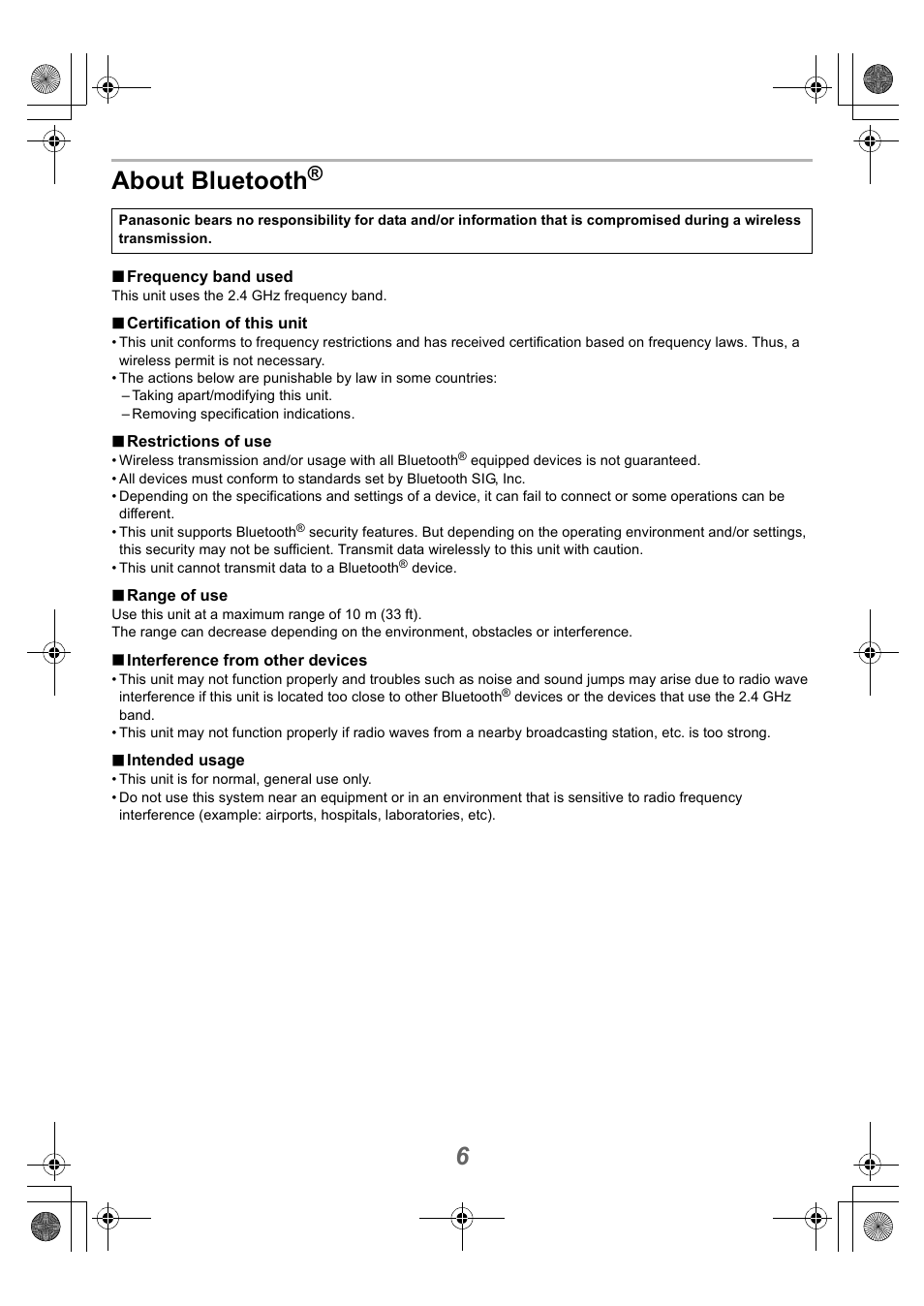 About bluetooth, 6about bluetooth | Technics EAH-AZ40 True Wireless In-Ear Headphones (Rose Gold) User Manual | Page 6 / 42