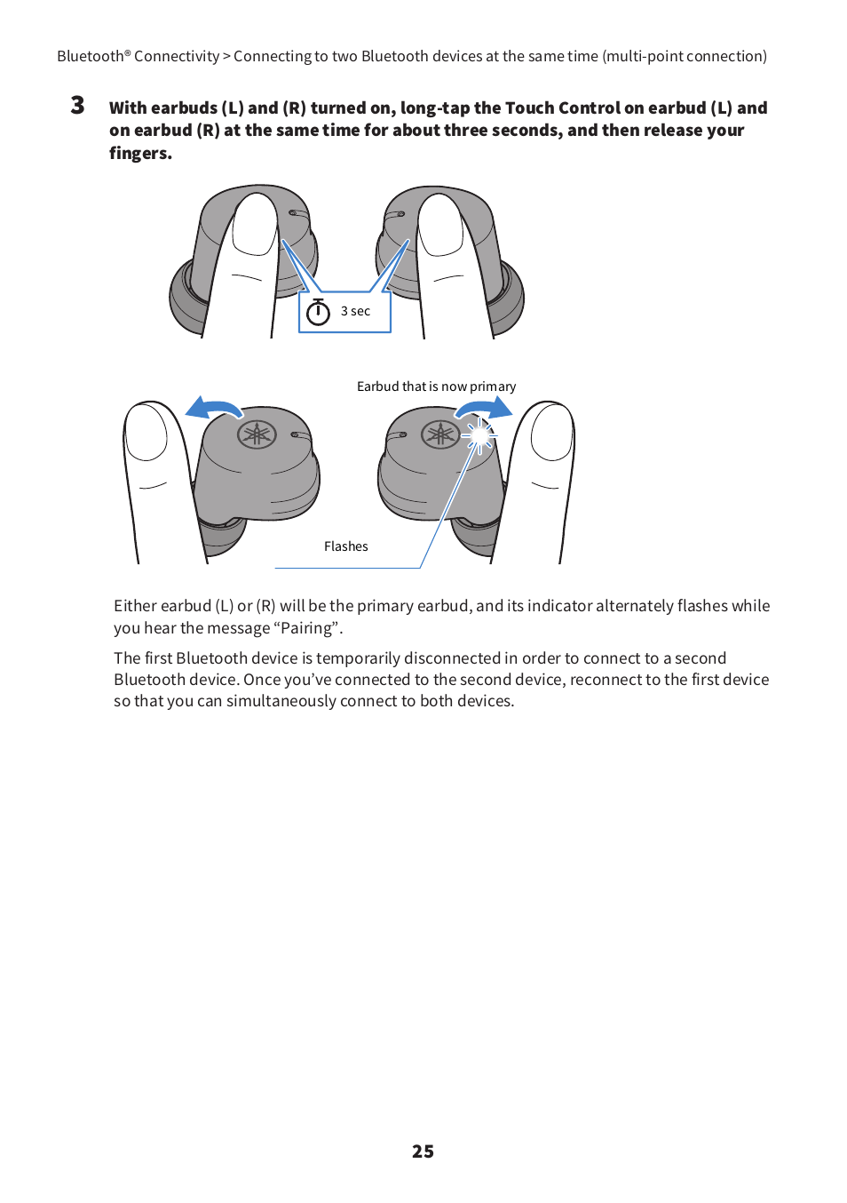 Yamaha TW-E3C True Wireless Earbuds (Red) User Manual | Page 25 / 62