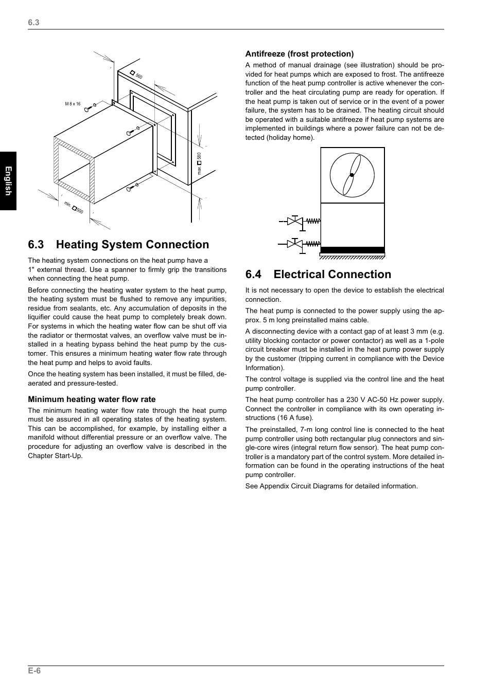 3 heating system connection, 4 electrical connection | Dimplex LI 11MS User Manual | Page 18 / 44