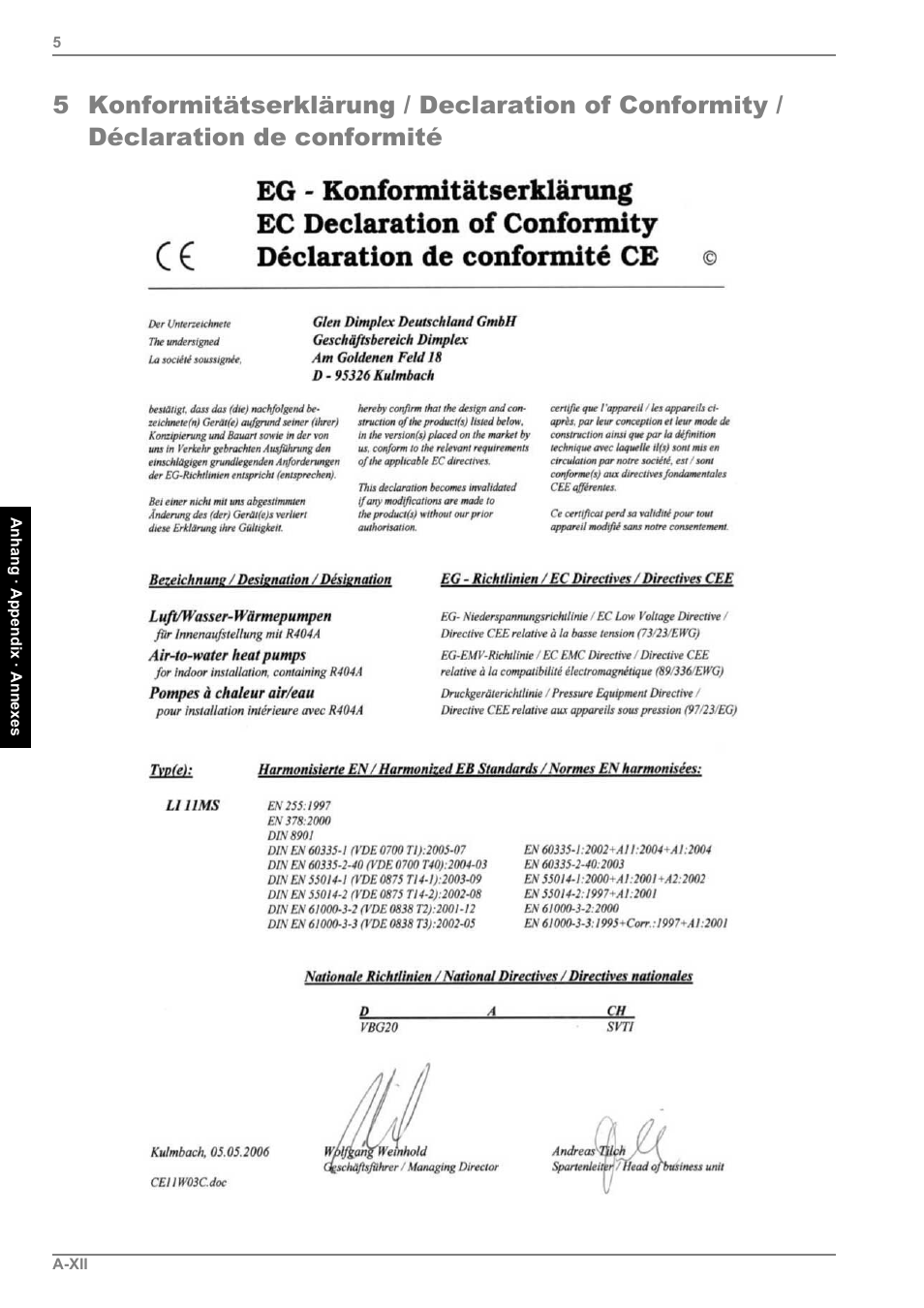 Dimplex LI 11MS User Manual | Page 42 / 44