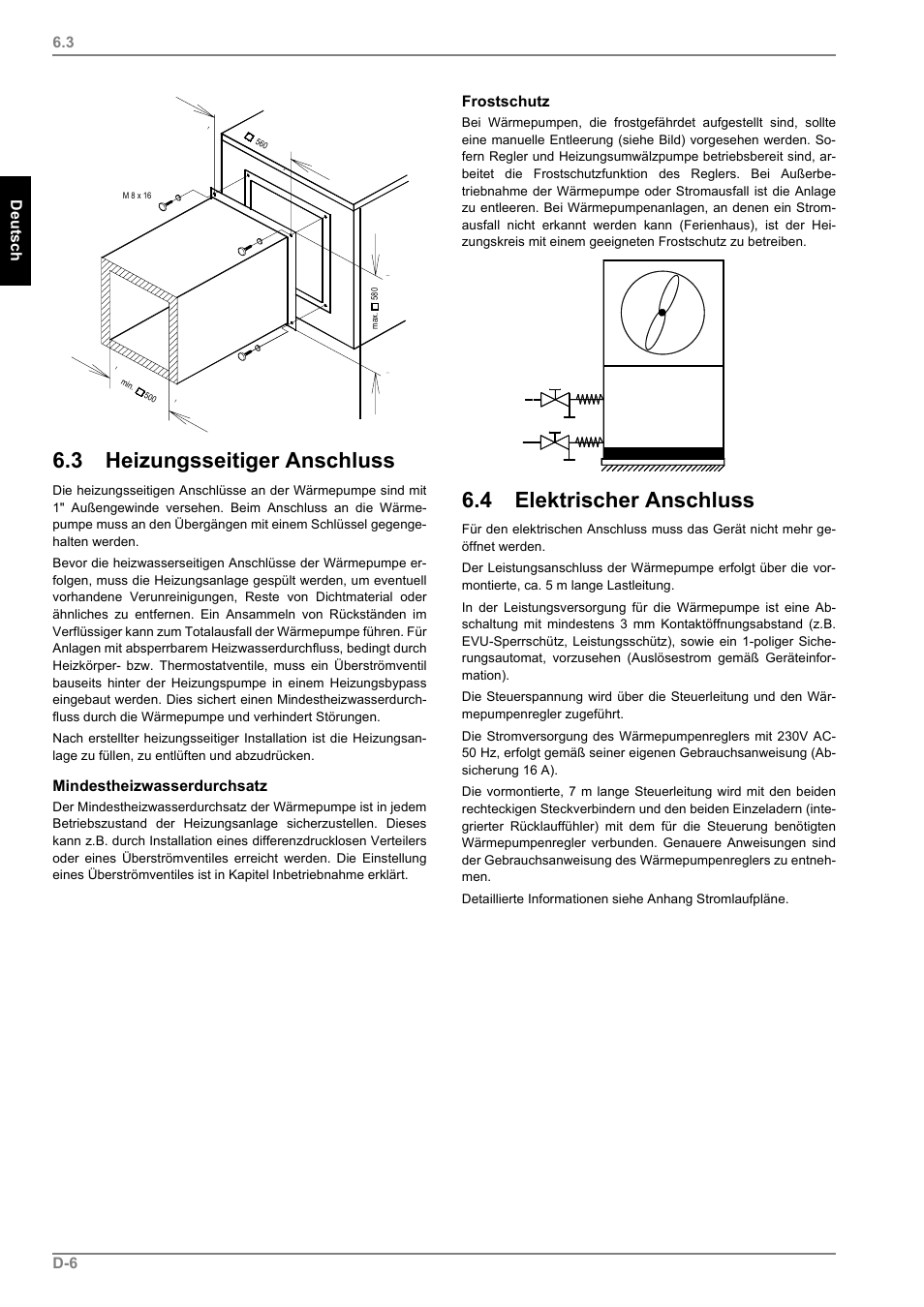 3 heizungsseitiger anschluss, 4 elektrischer anschluss | Dimplex LI 11MS User Manual | Page 8 / 44