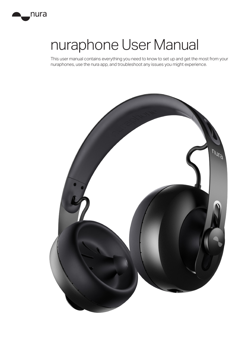 Nura Nuraphone Noise-Canceling Wireless In-Ear/Over-Ear Headphones User Manual | 22 pages