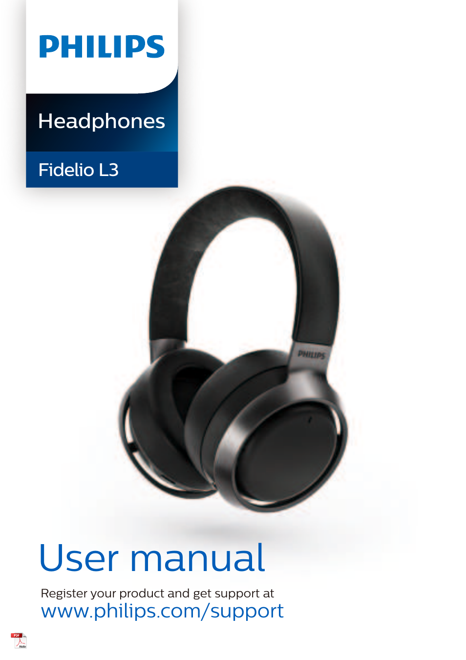 Philips Fidelio L3 Noise-Canceling Wireless Over-Ear Headphones User Manual | 14 pages