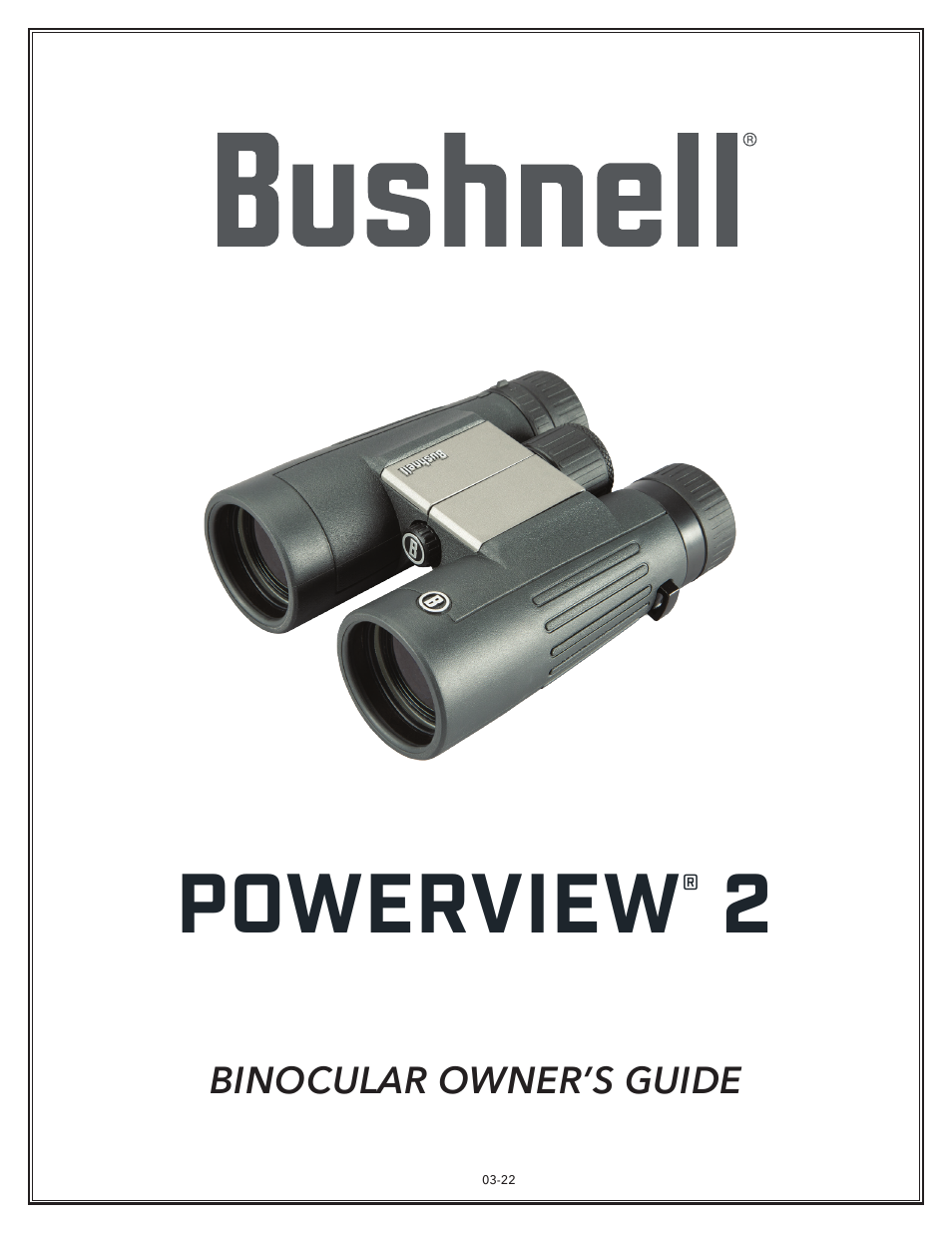 Bushnell 10x50 PowerView 2 Binoculars User Manual | 22 pages