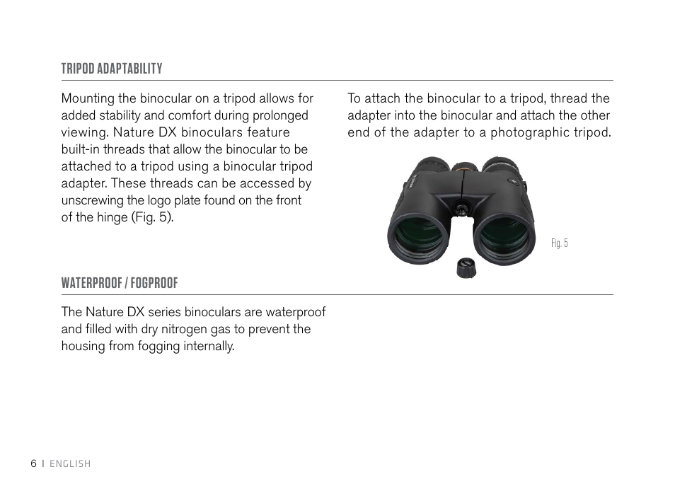 Celestron 10x42 Nature DX Binoculars (Black) User Manual | Page 8 / 52