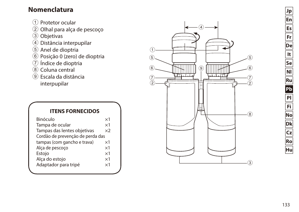 Nomenclatura | Nikon 7x50 WX IF Binocular (Black) User Manual | Page 133 / 240