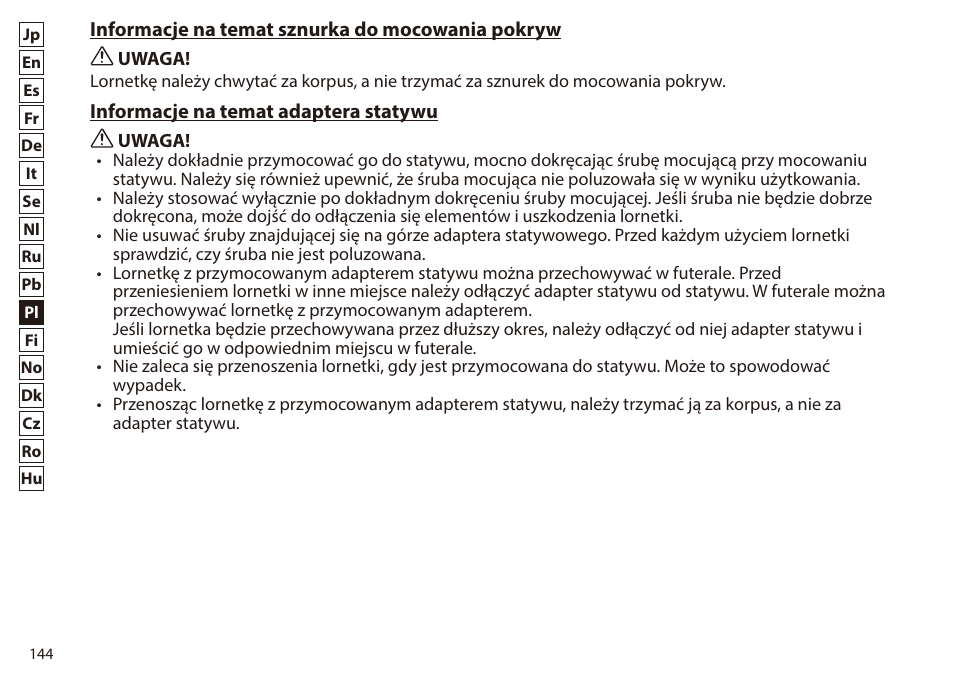 Nikon 7x50 WX IF Binocular (Black) User Manual | Page 144 / 240
