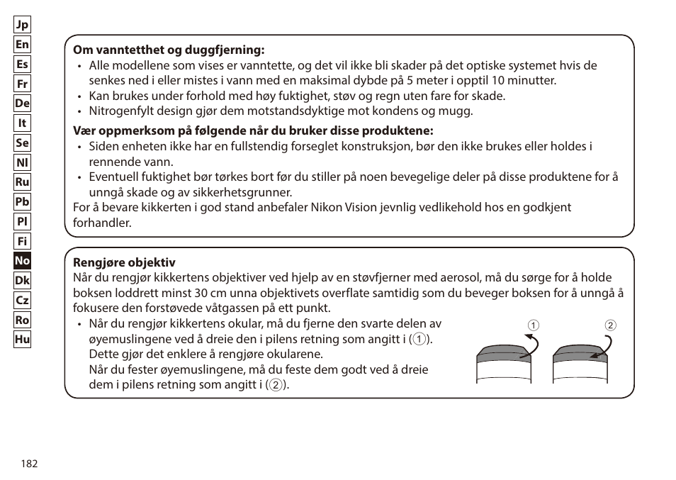 Nikon 7x50 WX IF Binocular (Black) User Manual | Page 182 / 240