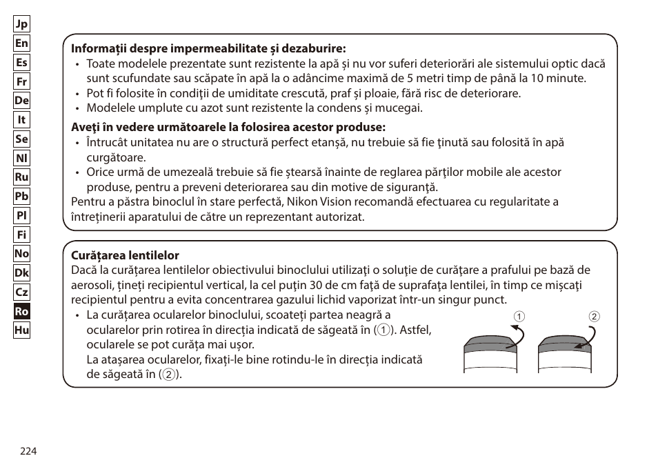 Nikon 7x50 WX IF Binocular (Black) User Manual | Page 224 / 240