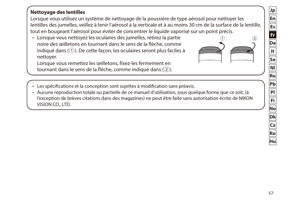 Nikon 7x50 WX IF Binocular (Black) User Manual | Page 57 / 240