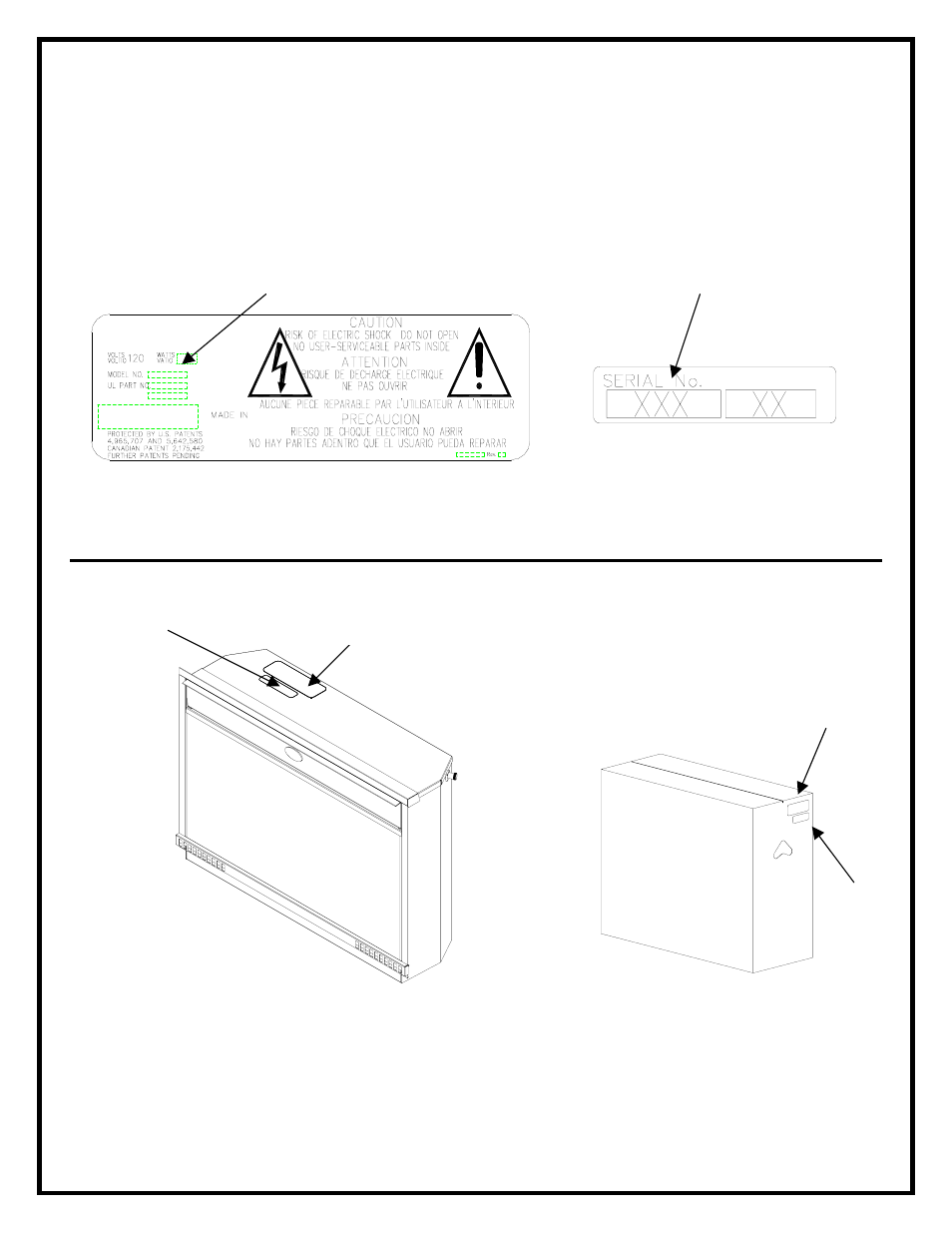 Model and serial number information | Dimplex DFO2607 User Manual | Page 4 / 10