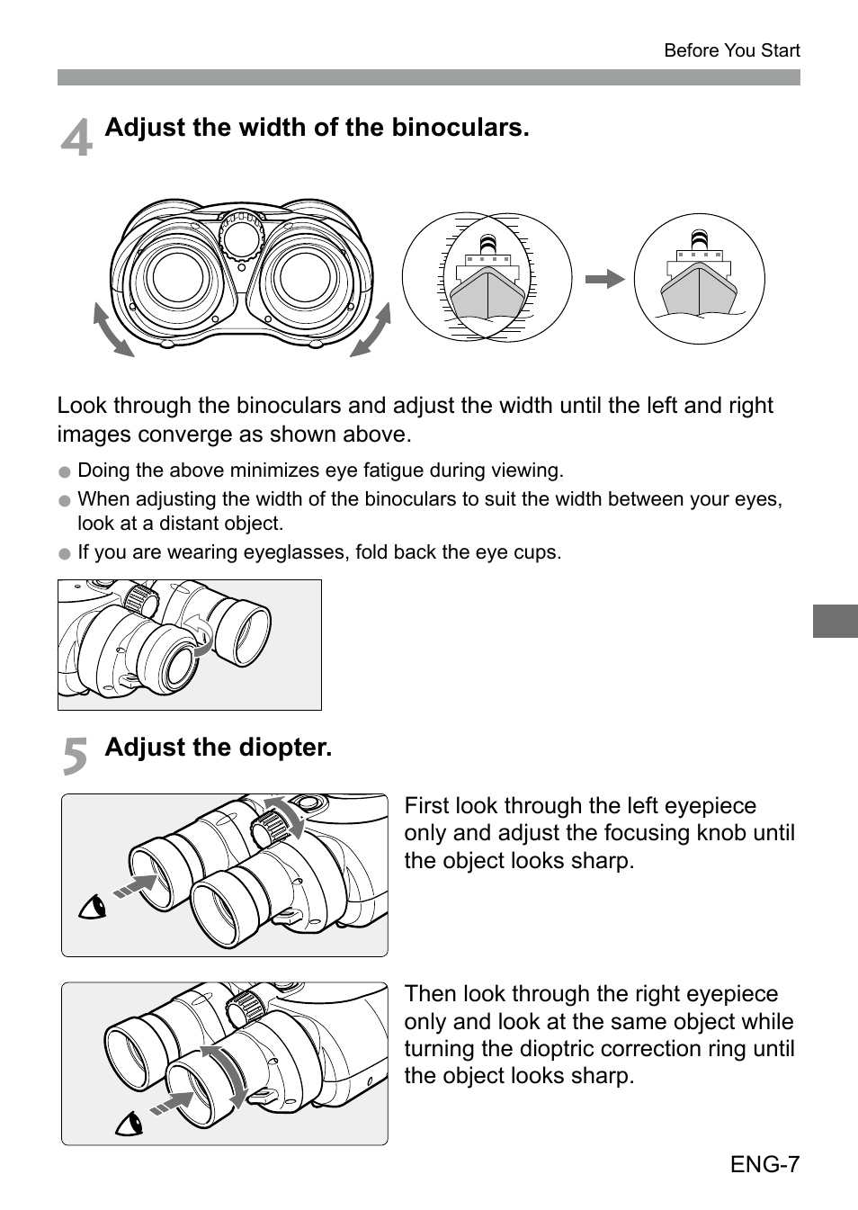 Canon 12x36 IS III Image Stabilized Binoculars User Manual | Page 8 / 13