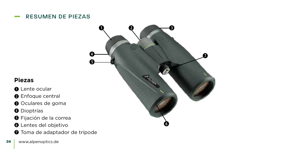 Alpen Optics 8x42 Teton ED-HD Binoculars User Manual | Page 24 / 44