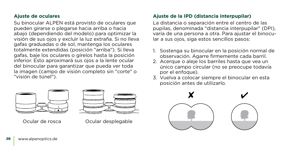 Alpen Optics 8x42 Teton ED-HD Binoculars User Manual | Page 26 / 44