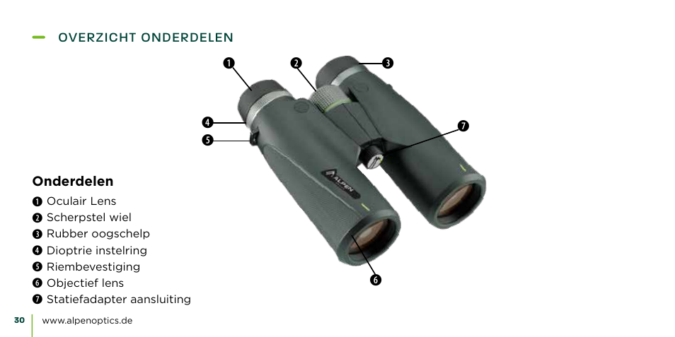 Alpen Optics 8x42 Teton ED-HD Binoculars User Manual | Page 30 / 44