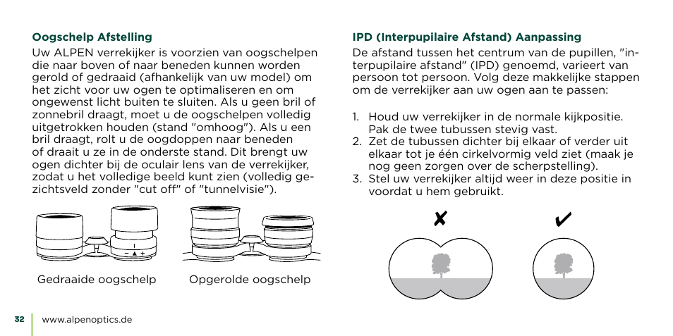 Alpen Optics 8x42 Teton ED-HD Binoculars User Manual | Page 32 / 44