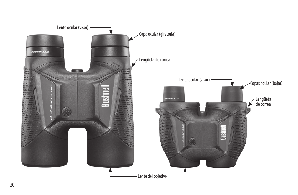Bushnell 8x32 Spectator Sport Binoculars (Black) User Manual | Page 20 / 52