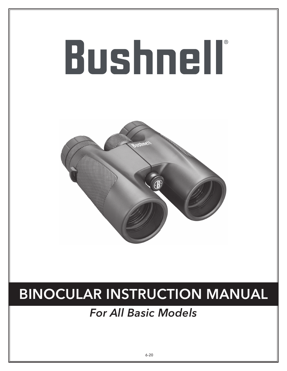 Bushnell 10x25 H2O Compact Binoculars (Dark Blue) User Manual | 6 pages