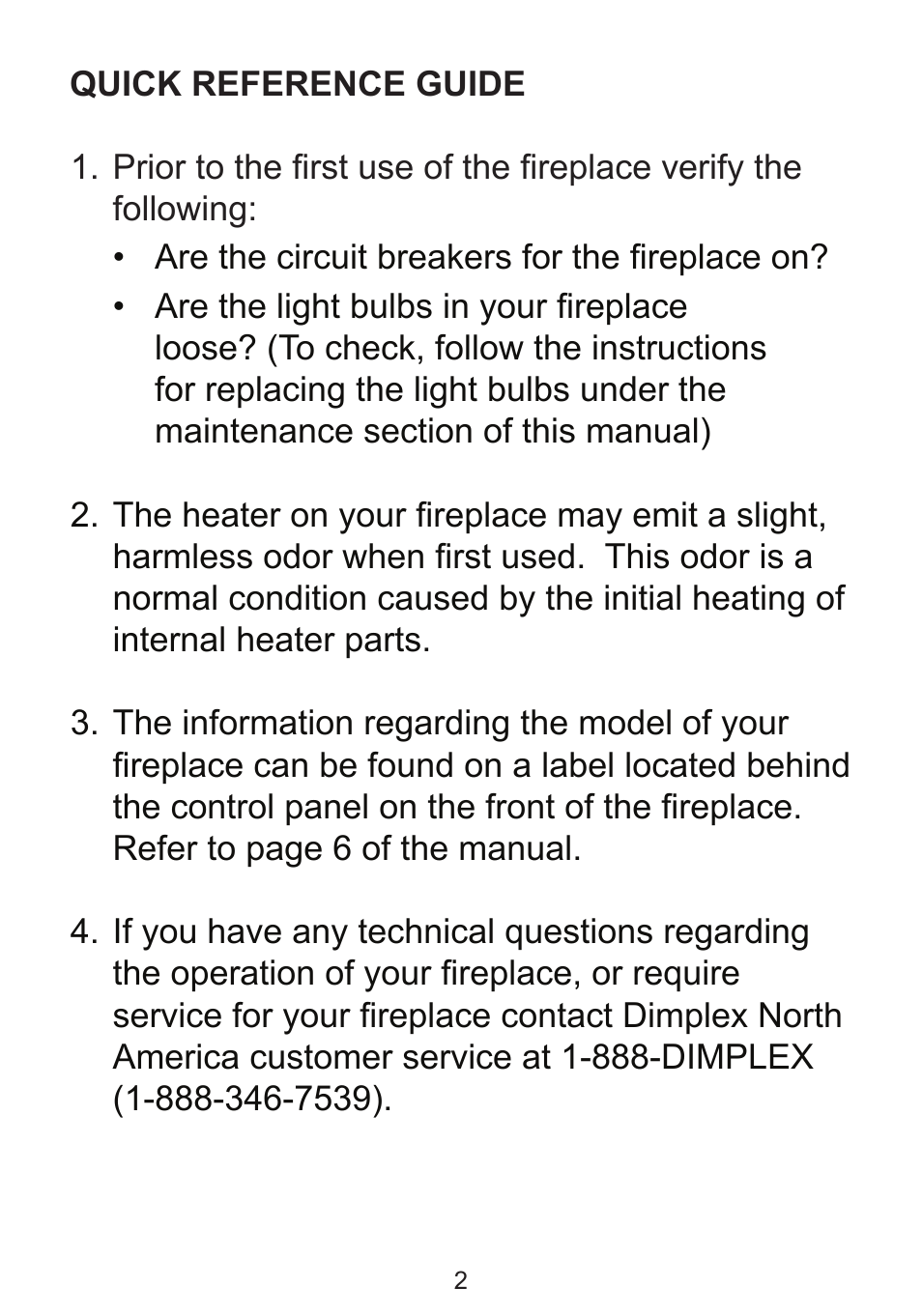 Dimplex BF8000ST User Manual | Page 2 / 16