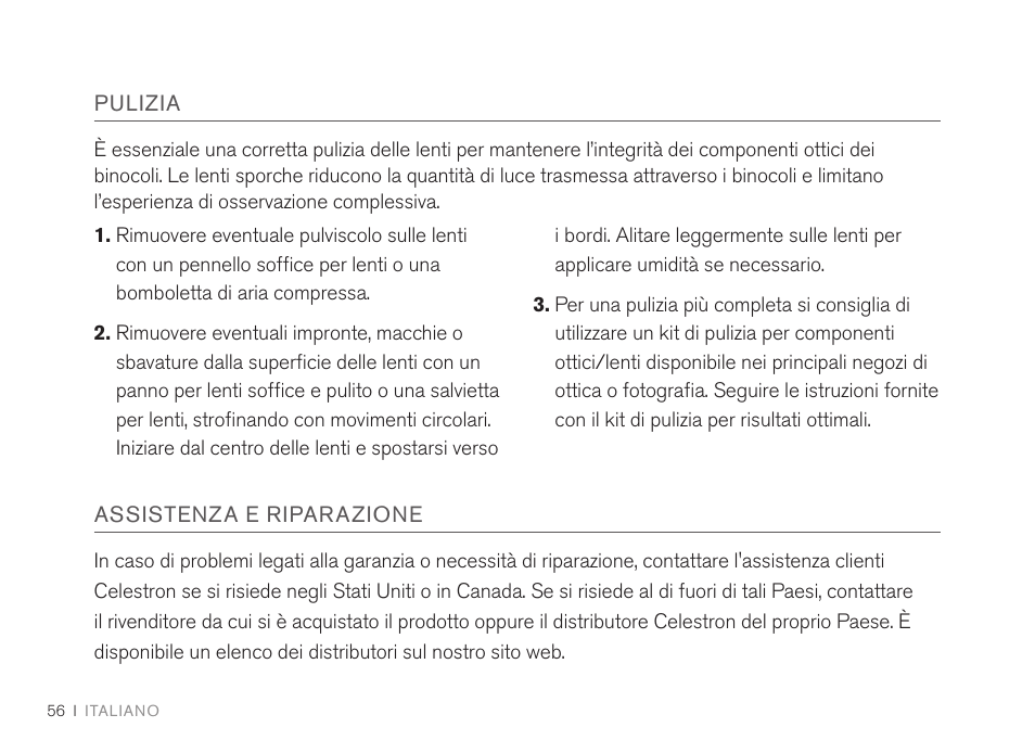 Celestron 7x50 SkyMaster Pro ED Binoculars User Manual | Page 56 / 72