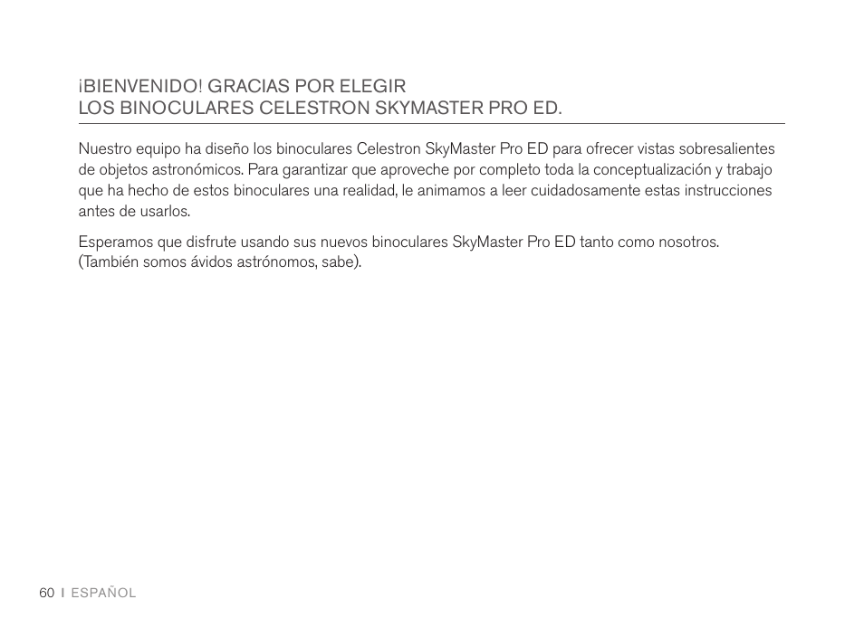 Celestron 7x50 SkyMaster Pro ED Binoculars User Manual | Page 60 / 72