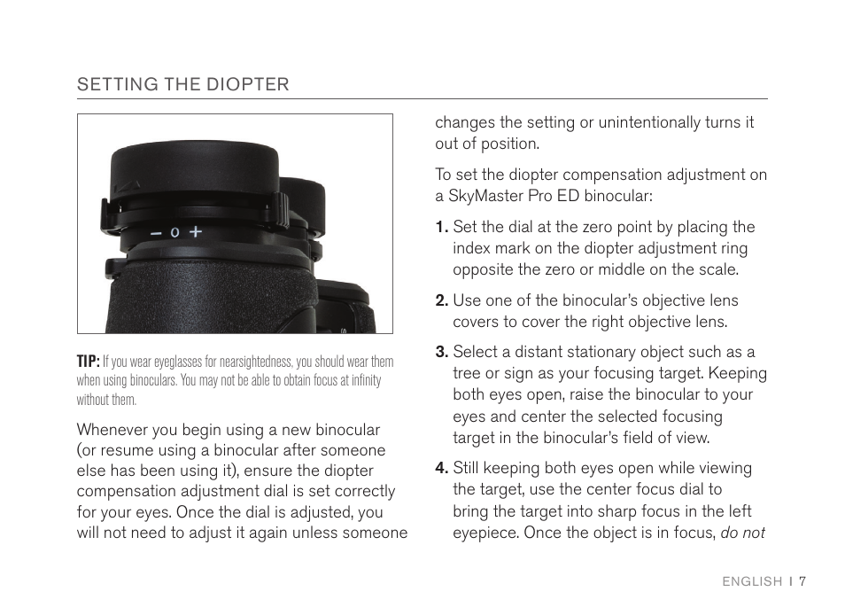 Celestron 7x50 SkyMaster Pro ED Binoculars User Manual | Page 7 / 72