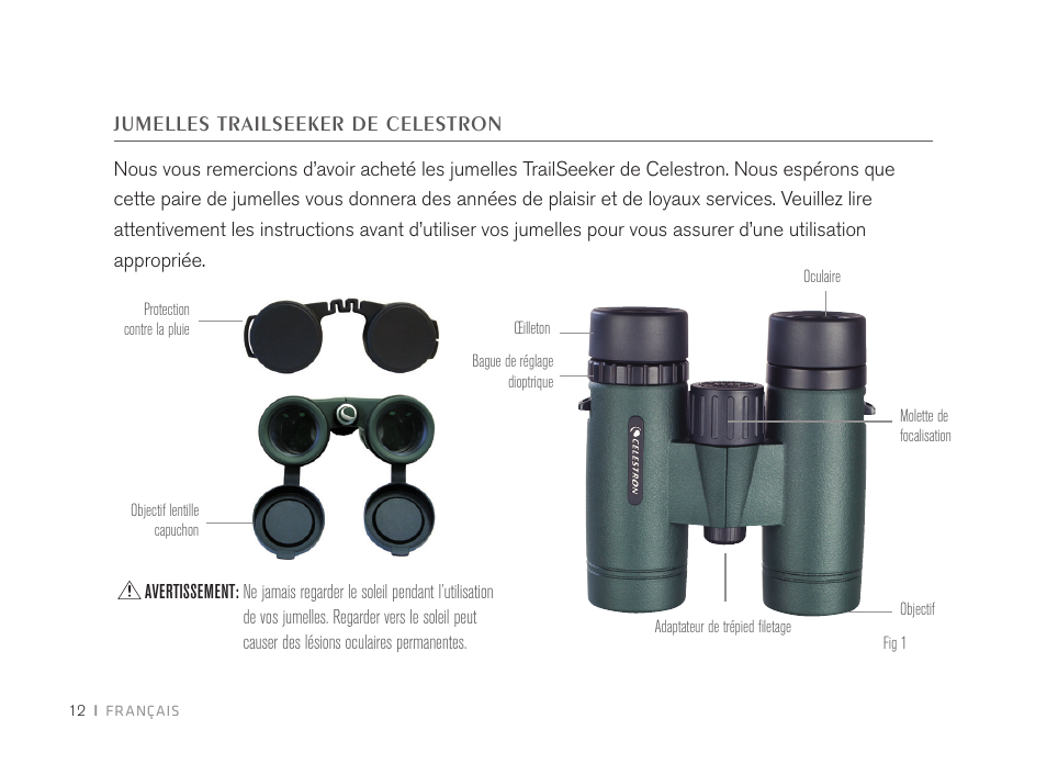 Celestron 8x32 TrailSeeker Binoculars (Black) User Manual | Page 14 / 52