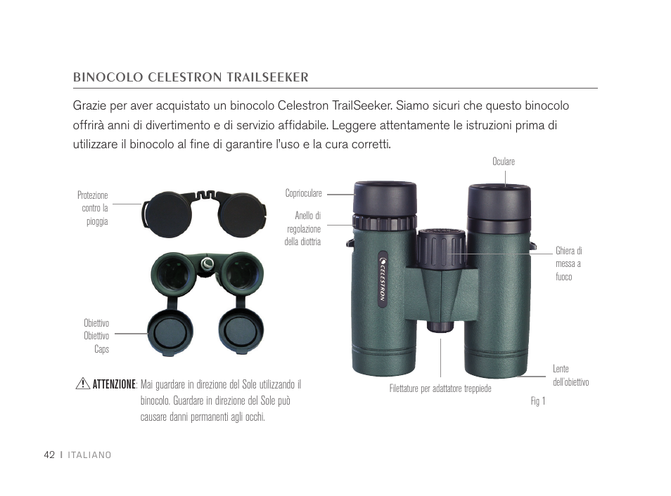 Celestron 8x32 TrailSeeker Binoculars (Black) User Manual | Page 44 / 52