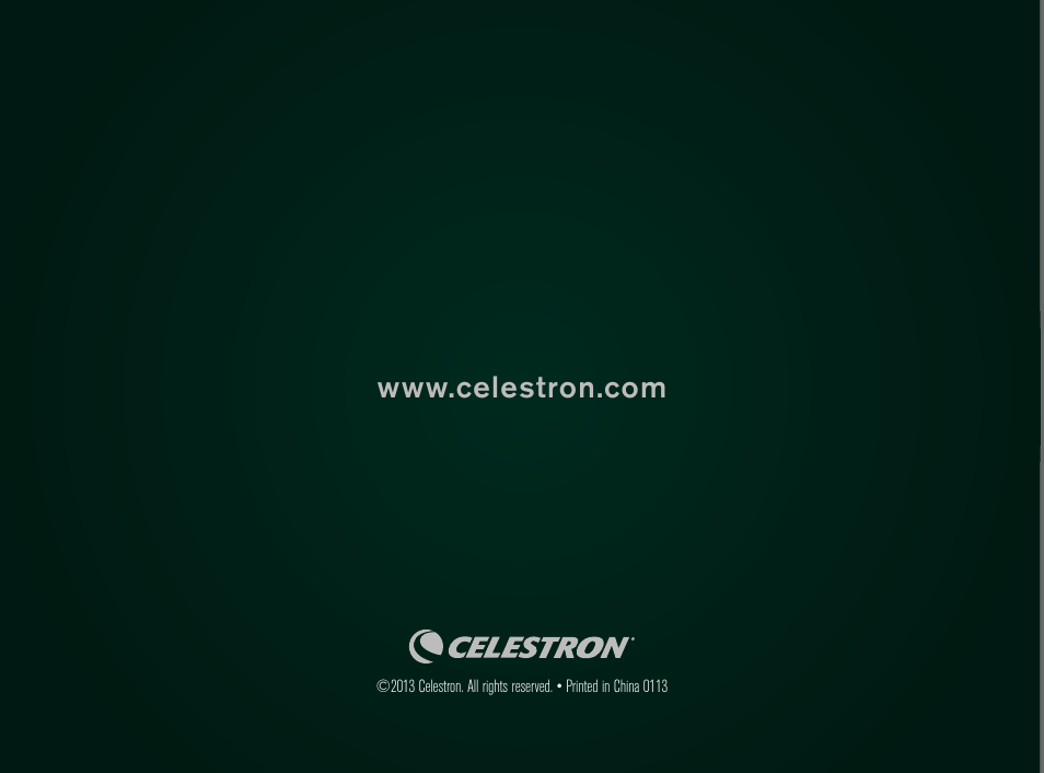 Celestron 8x32 TrailSeeker Binoculars (Black) User Manual | Page 52 / 52