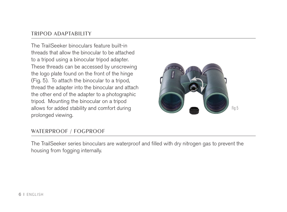 Celestron 8x32 TrailSeeker Binoculars (Black) User Manual | Page 8 / 52