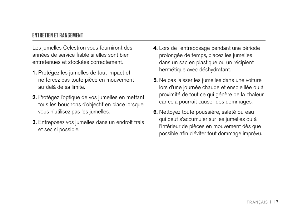 Celestron 8x32 Nature DX Binoculars User Manual | Page 19 / 52