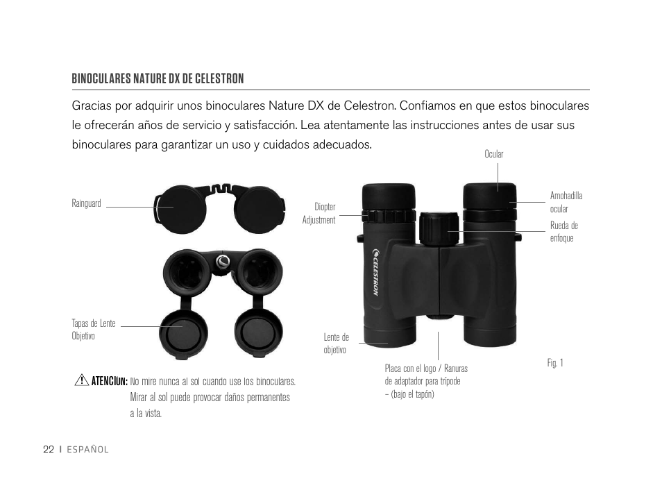Binoculares nature dx de celestron | Celestron 8x32 Nature DX Binoculars User Manual | Page 24 / 52